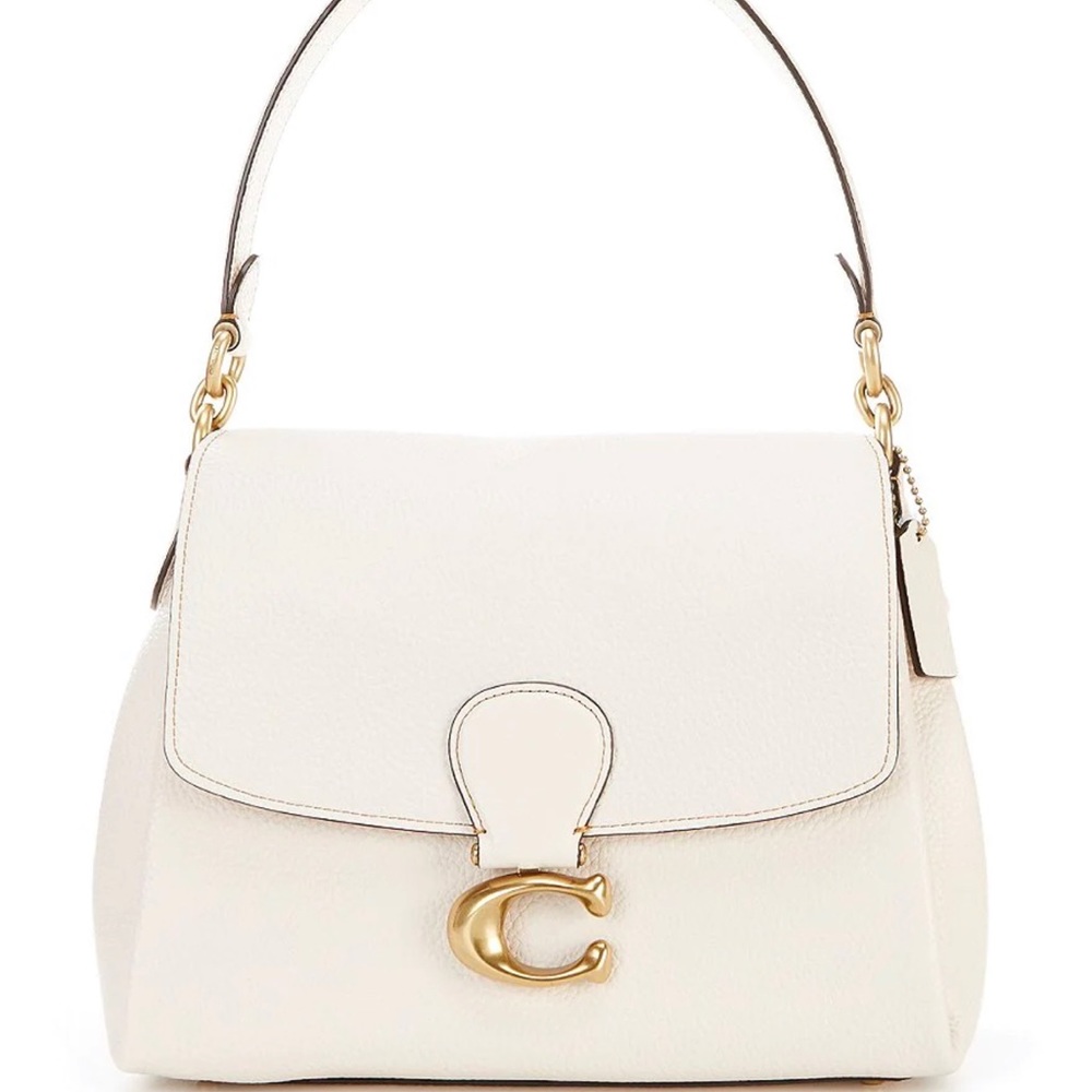 Coach Soft Pebble Leather May Shoulder Bag Chalk